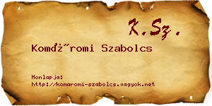 Komáromi Szabolcs névjegykártya