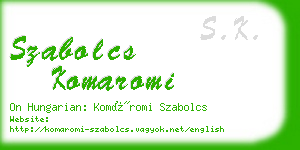 szabolcs komaromi business card